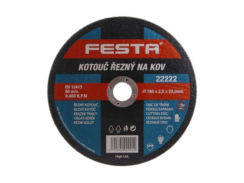 FESTA Disc de tăiere pentru metal 180 x 2,5 x 22,2 mm