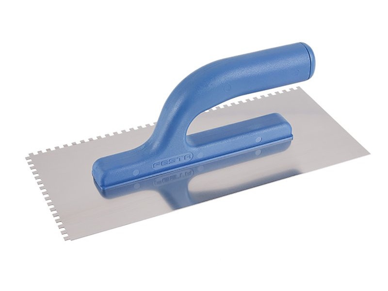 FESTA fier de netezit zimțat 130 x 280 mm inox cu mâner din plastic 4 x 4 mm
