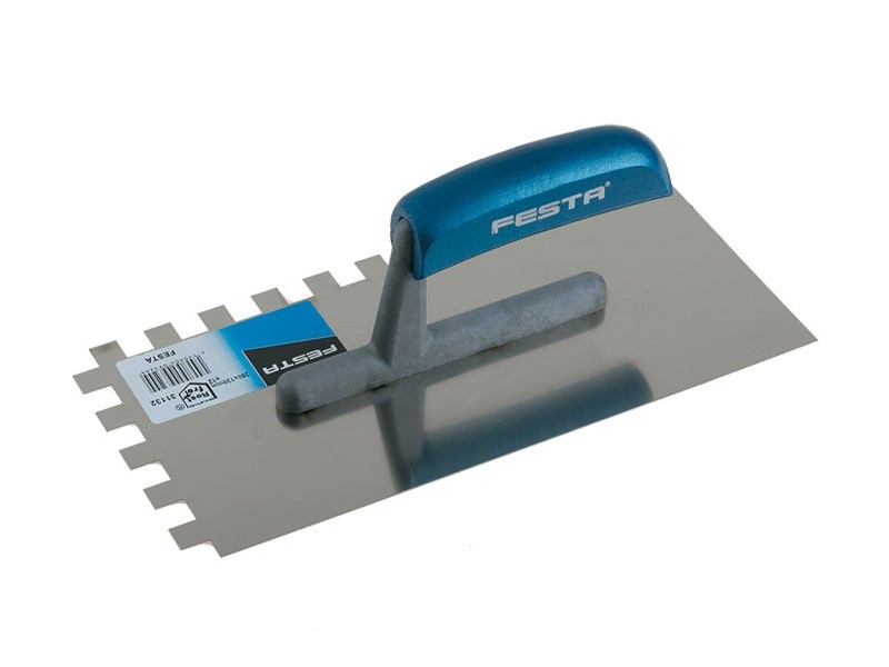 FESTA fier zimțat 130 x 280 mm inox cu mâner din plastic 12 x 12 mm