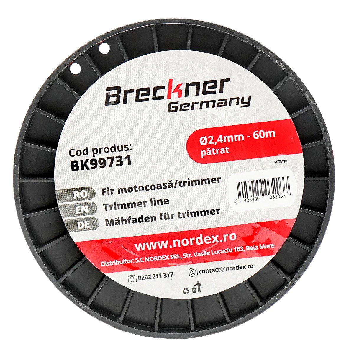 Fir patrat pentru motocoasa, 2.4 mm x 60 m , Cod: BK99731, Brand: BRECKNER GERMANY