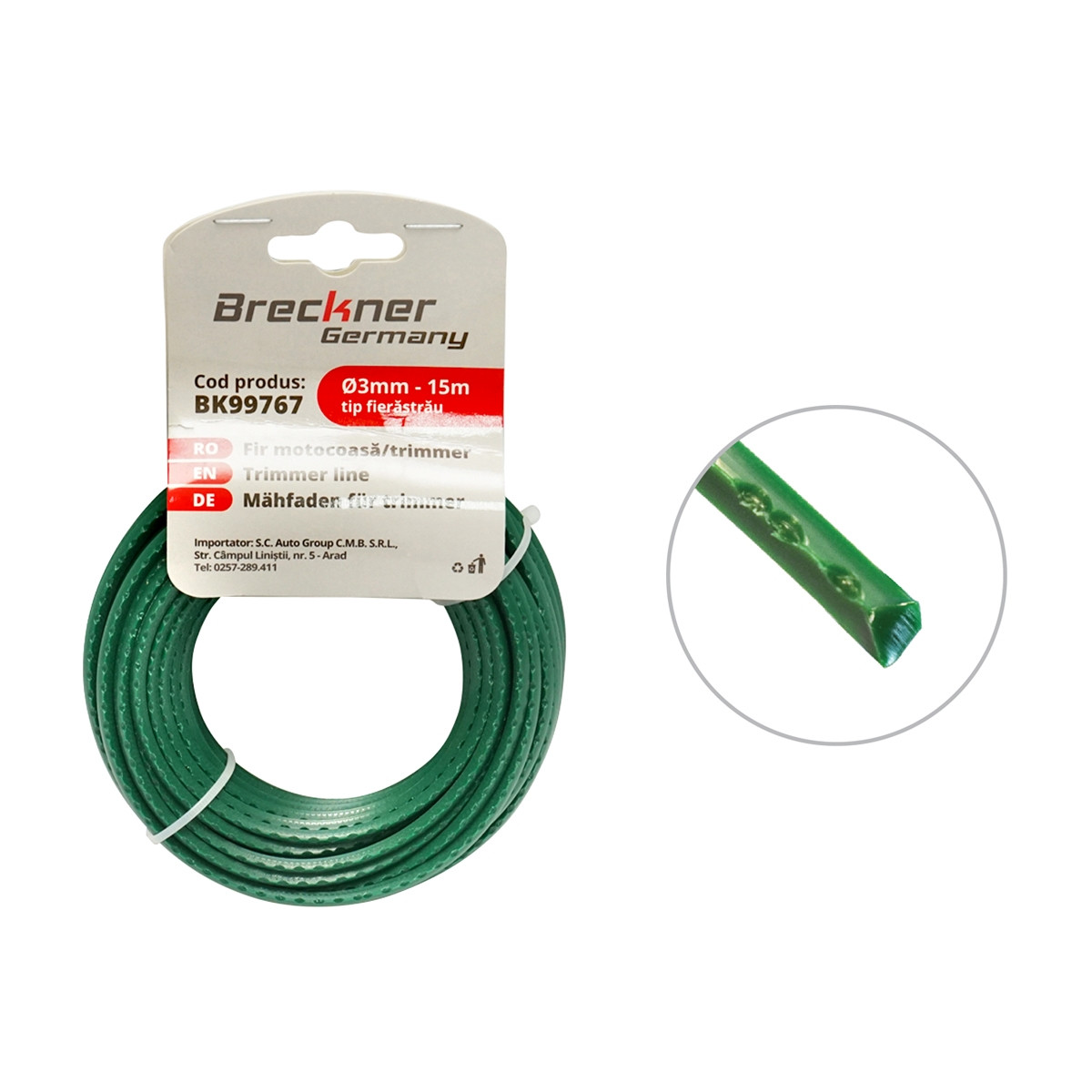 Fir zimtat verde pentru motocoasa 3mmx15m, Cod: BK99767, Brand: BRECKNER GERMANY