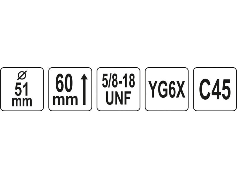 Freză circulară YATO 51 mm 5/8" TCT