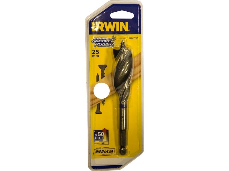 IRWIN Burghiu pentru lemn 25 x 230 mm bit Blue Groove Power - 1 | YEO