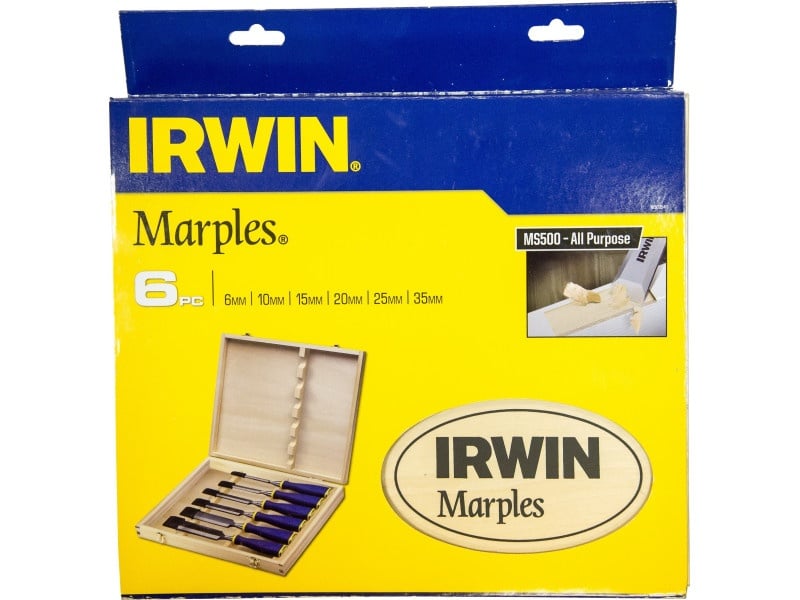 IRWIN Marples set tăietor de lemn 6 piese cu mâner moale (6-10-15-20-25-35 mm)