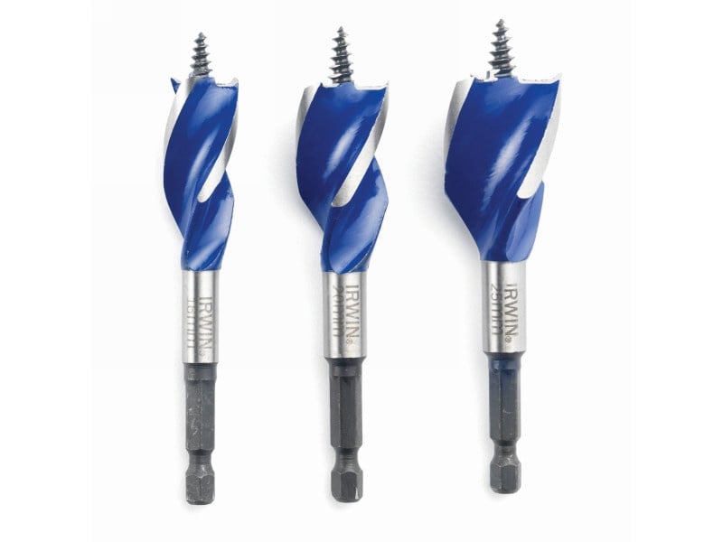 IRWIN Set de burghie pentru lemn 3 bucăți 100 mm bit Blue Groove 6x - 3 | YEO