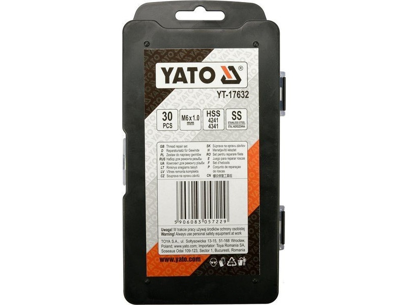 Kit de reparare a filetului YATO 30 bucăți M6 1 mm - 1 | YEO