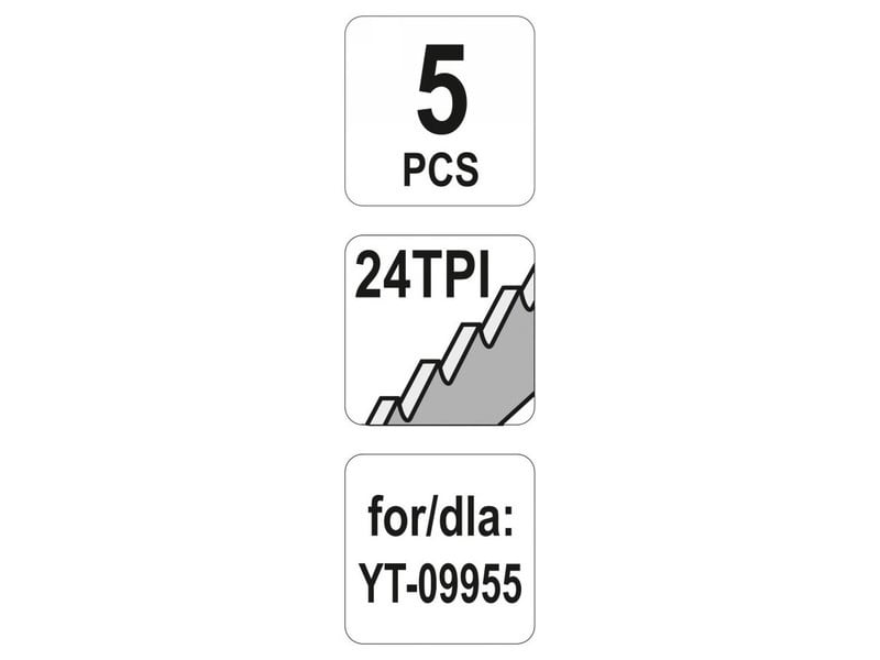 Lamă de ferăstrău YATO Saber 24TPI (5 bucăți) - 3 | YEO