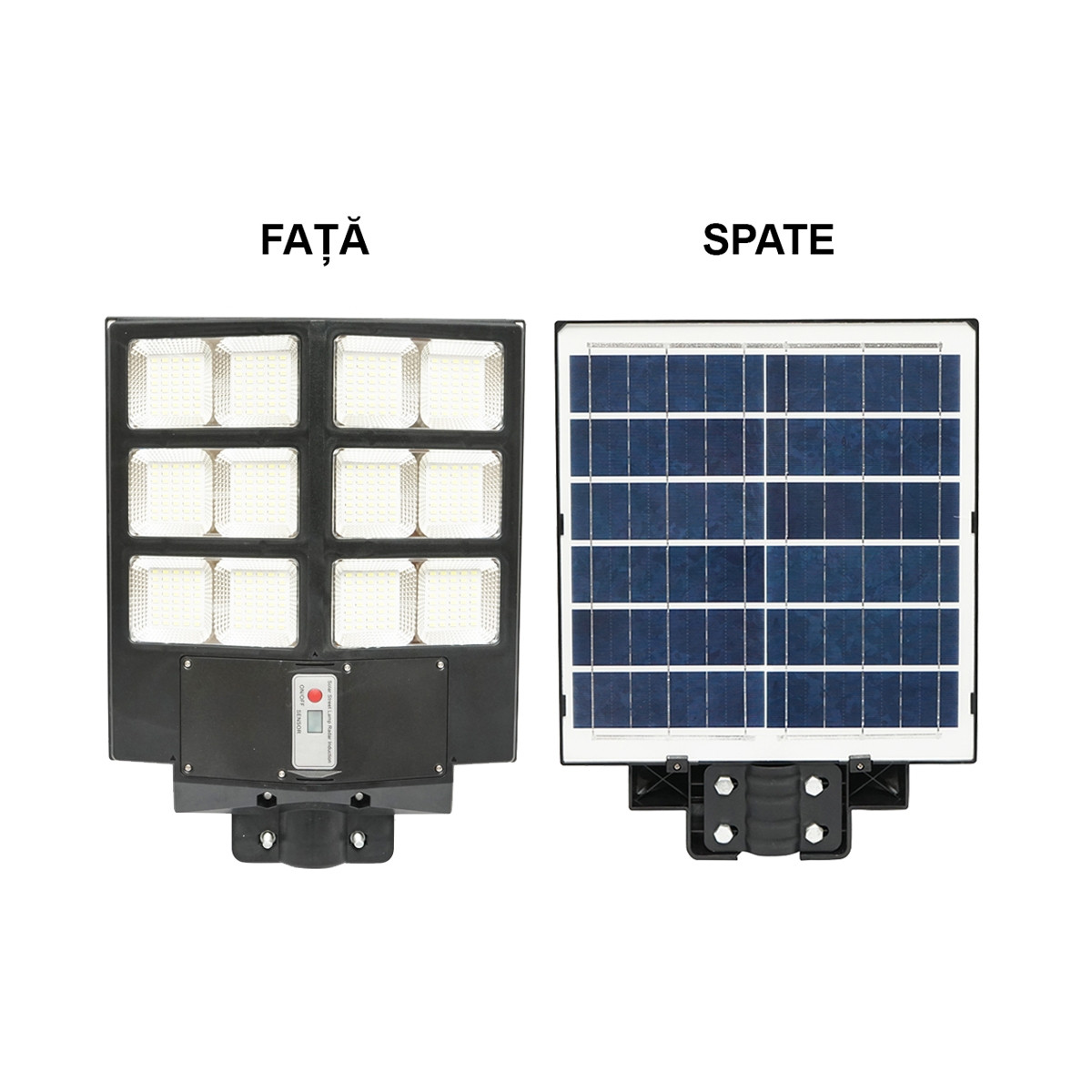 Lampa solara LED, 200W, iluminat stradal 6500K cu panou solar, telecomanda, senzor miscare si prindere pe stalp, Cod: BK69676 Echivalență: DISLG35, Breckner Germany - 1 | YEO