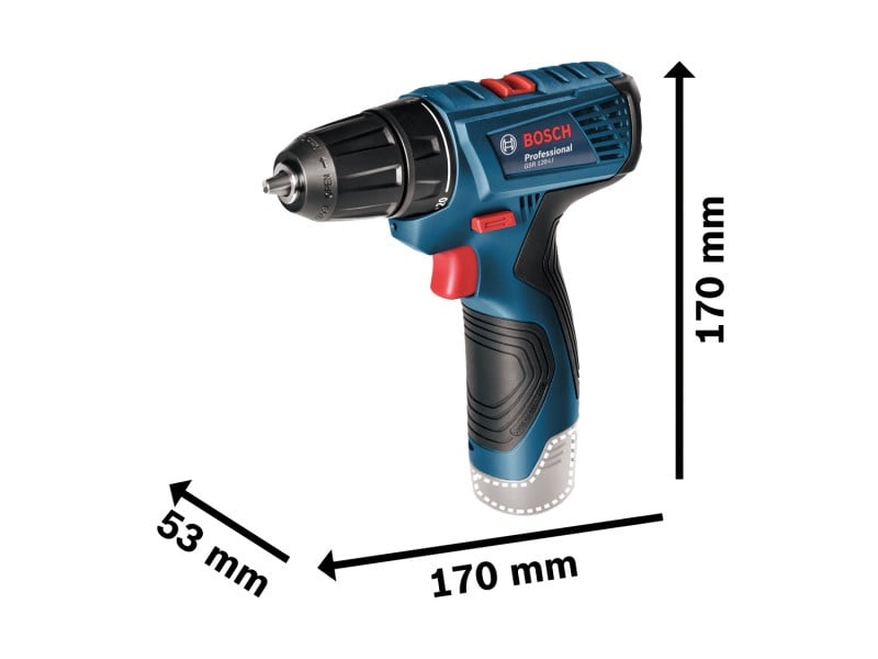 Mașină de găurit fără fir BOSCH GSR 120-LI (2 baterii de 2,0 Ah + încărcător) în geantă - 3 | YEO