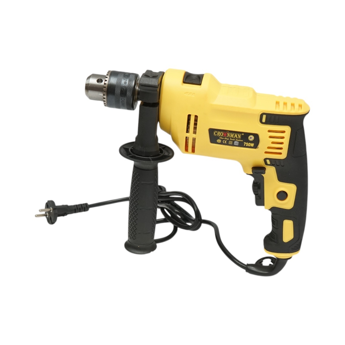 Masina de gaurit si insurubat cu impact 750W, mandrina 13mm, turatie 3000rpm , Cod: DISUG44, Crownman - 1 | YEO
