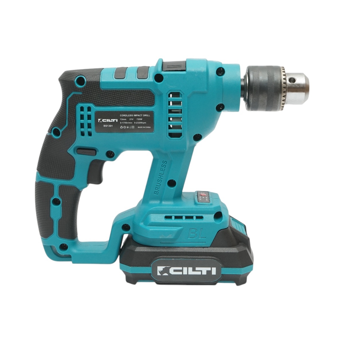 Masina de gaurit si insurubat cu percutie 720W, 2 acumulatori 21V/2Ah, viteza 1700 rpm , Cod: DISTN77 - 2 | YEO