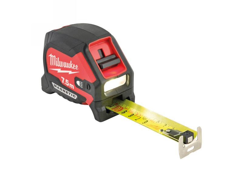 MILWAUKEE Bandă de măsurat 7,5 m x 30 mm cu lumină magnetică LED - 2 | YEO