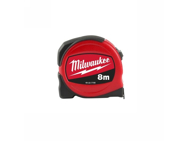 MILWAUKEE Bandă de măsurat 8 m x 25 mm metric SLIMLINE