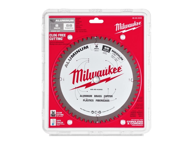 MILWAUKEE Lamă de ferăstrău pentru aluminiu 203 x 5/8" x 2,4 mm /58T