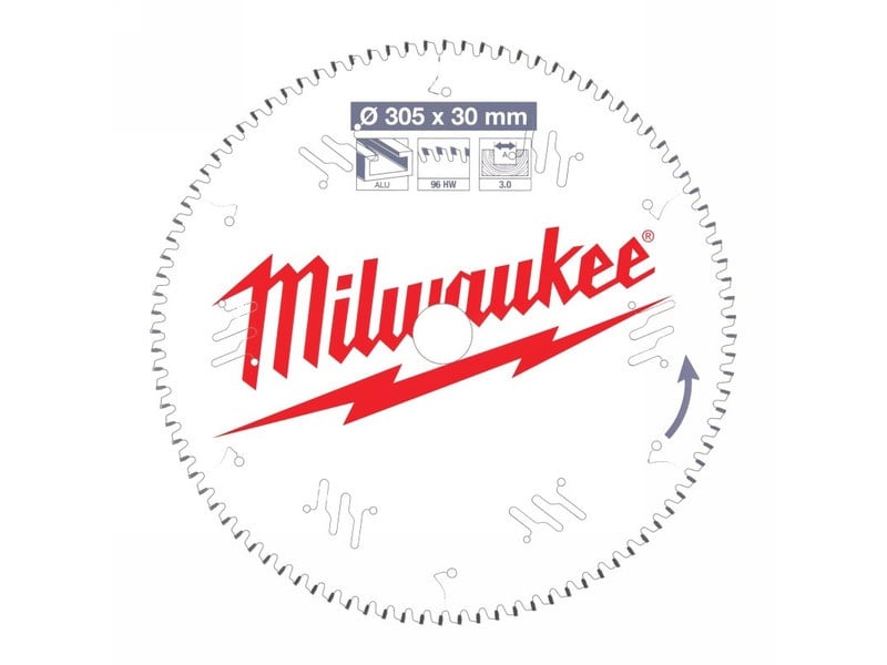 MILWAUKEE Lamă de ferăstrău pentru aluminiu 305 x 30 x 3,0 mm / 96T TF NEG