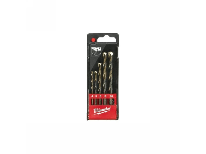 MILWAUKEE Set de burghie pentru roci 5 piese (4-5-6-8-10 mm)