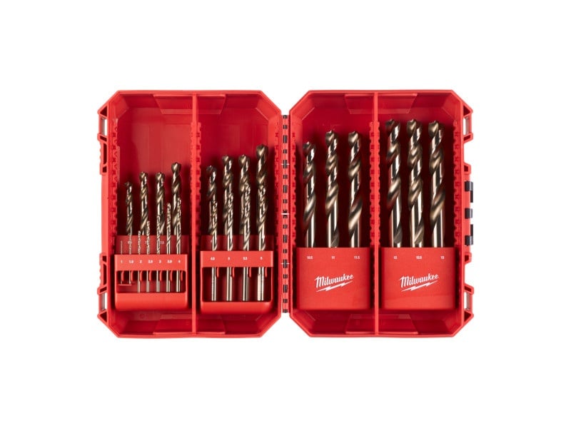 MILWAUKEE Set de burghie spiralate 25 piese 1-13 mm HSS-G Co