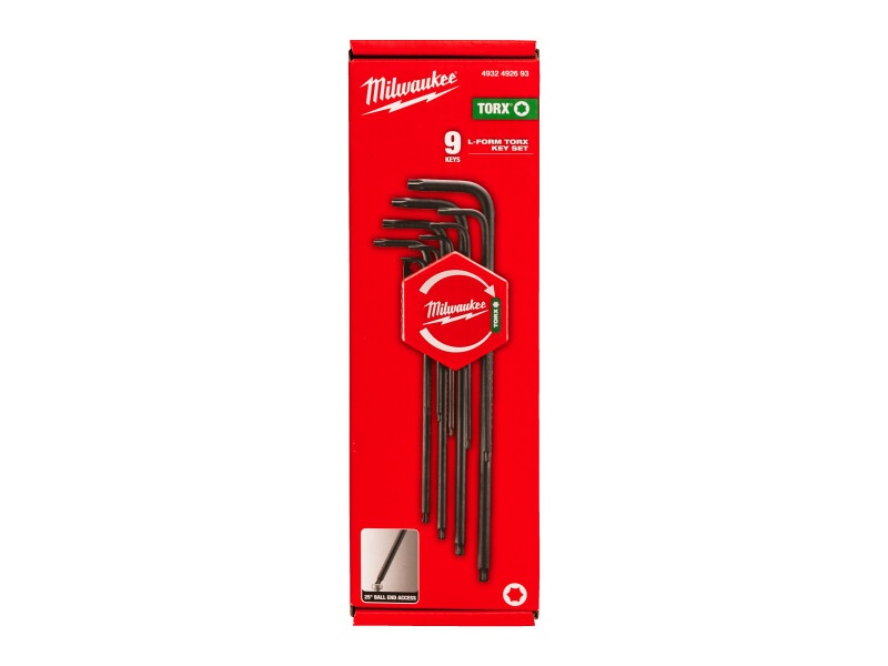 MILWAUKEE Set de chei Torx în formă de L 9 piese T10-T50 - 3 | YEO