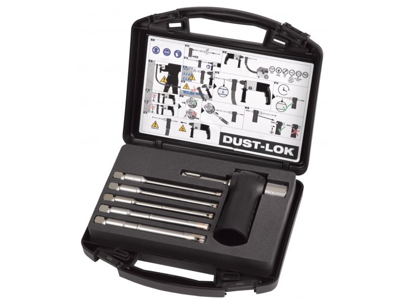 MILWAUKEE Set de foraj pentru extracția prafului 6 piese cu patru tăișuri (cu adaptor) DUST-LOK