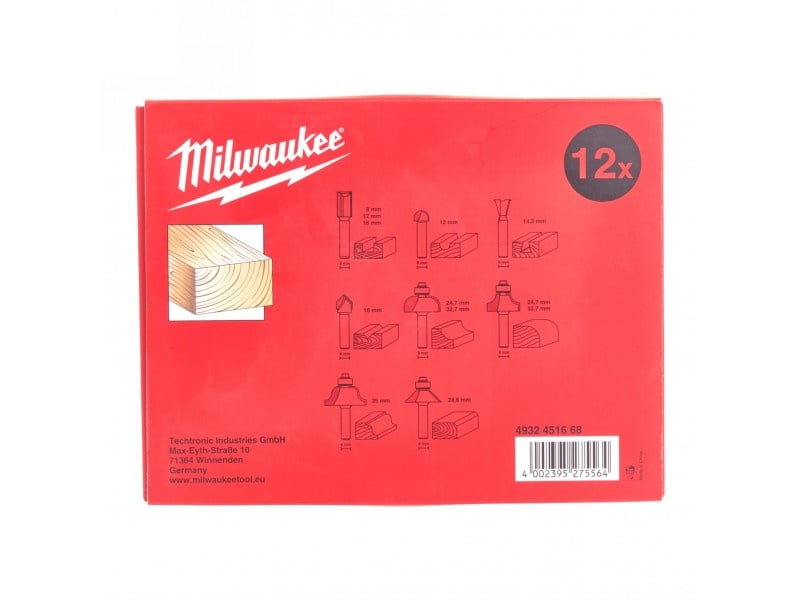 MILWAUKEE Set rotar 12 piese 8 mm