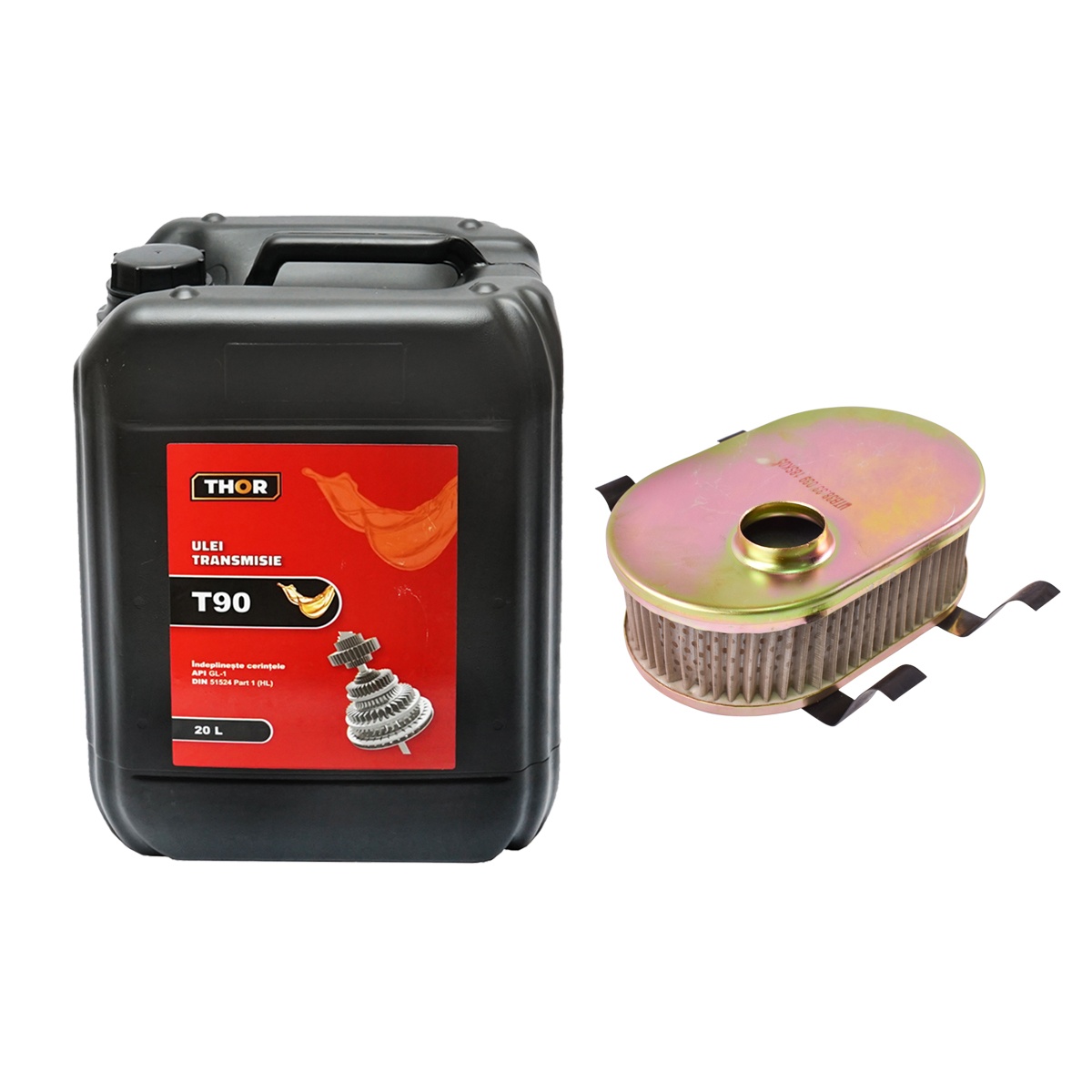 Pachet schimb filtru magnetic si ulei hidraulic T90 20L pentru tractor , UTB U-650, Cod: UTB101.65.223 , Brand: THOR