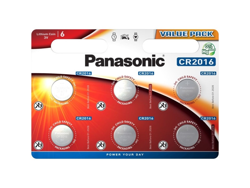 PANASONIC CR2016 celulă buton litiu 3 V (6 buc)