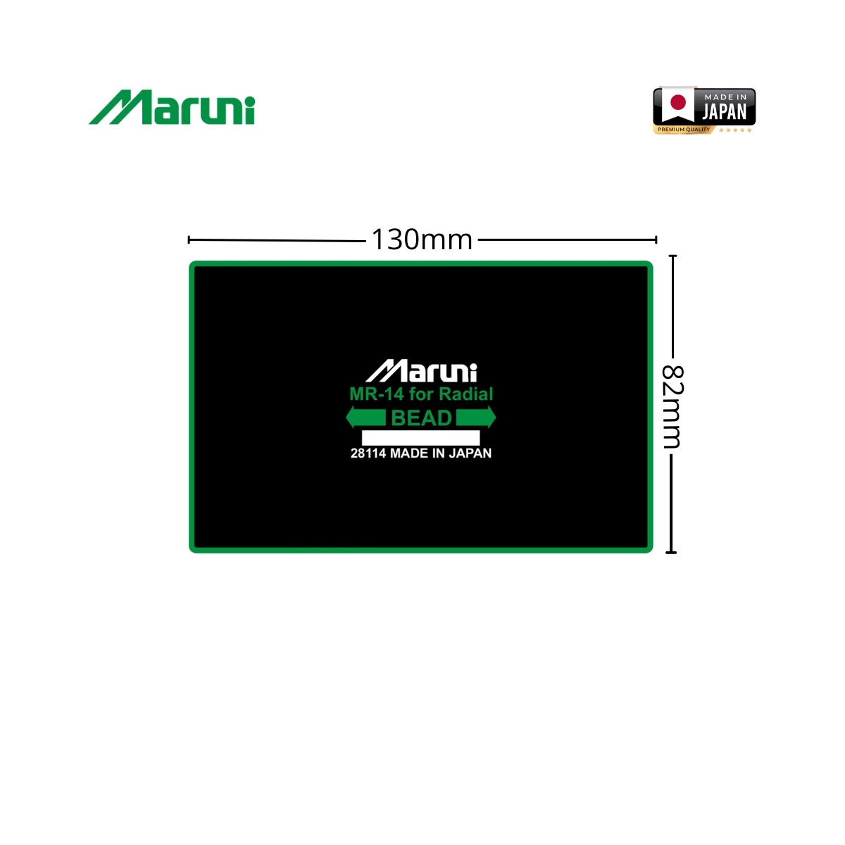 Petice vulcanizare anvelope radiale 82x130mm MR-14 Maruni made in Japan, Cod: DISRL36 - 1 | YEO