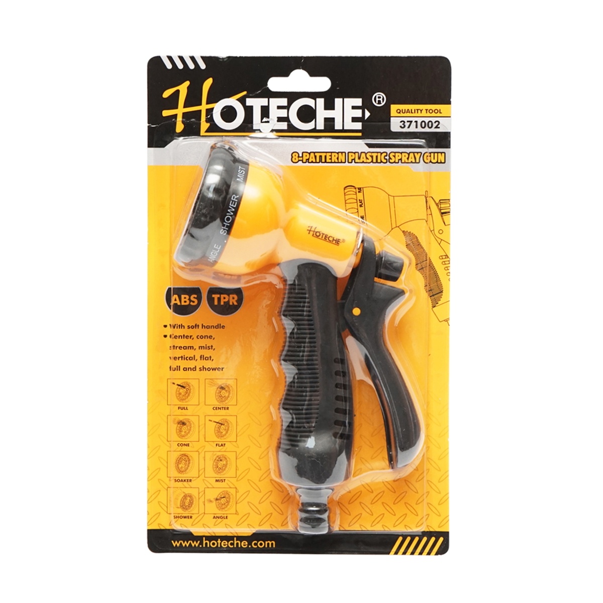 Pistol stropit plastic cu 8 moduri de stropit, mufa 1/2, Cod: BK77461, Brand: HOTECHE - 1 | YEO