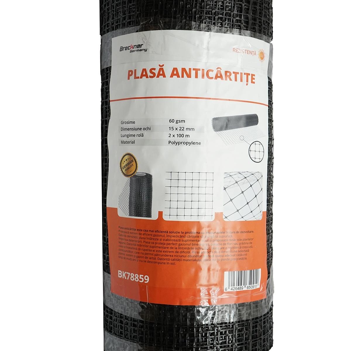 Plasa anti cartita 60g, 2x100m cu ochi 15x22mm, Cod: BK78859, Brand: BRECKNER GERMANY