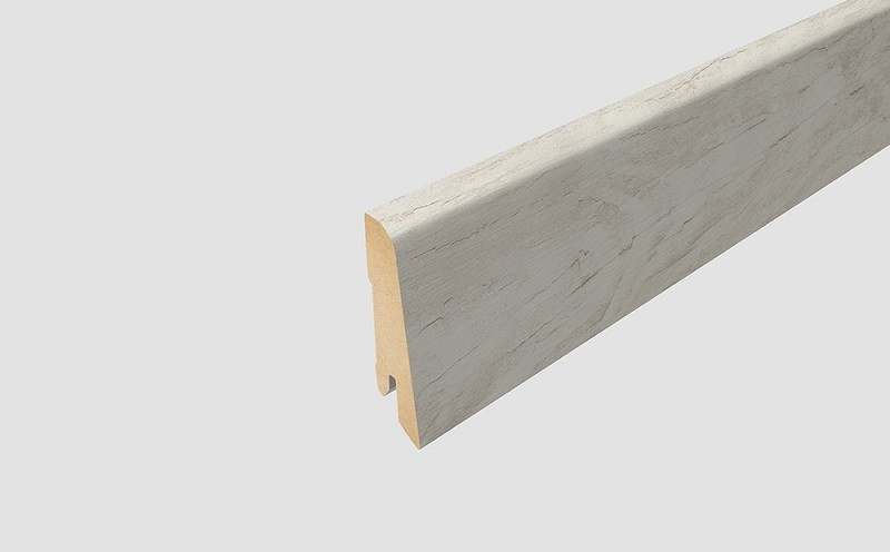 Plinta Mdf, 240 x 1.4 x 8 cm, L204, pentru Parchet laminat Egger Pro, Stejar Village alb, EPL085N, Egger