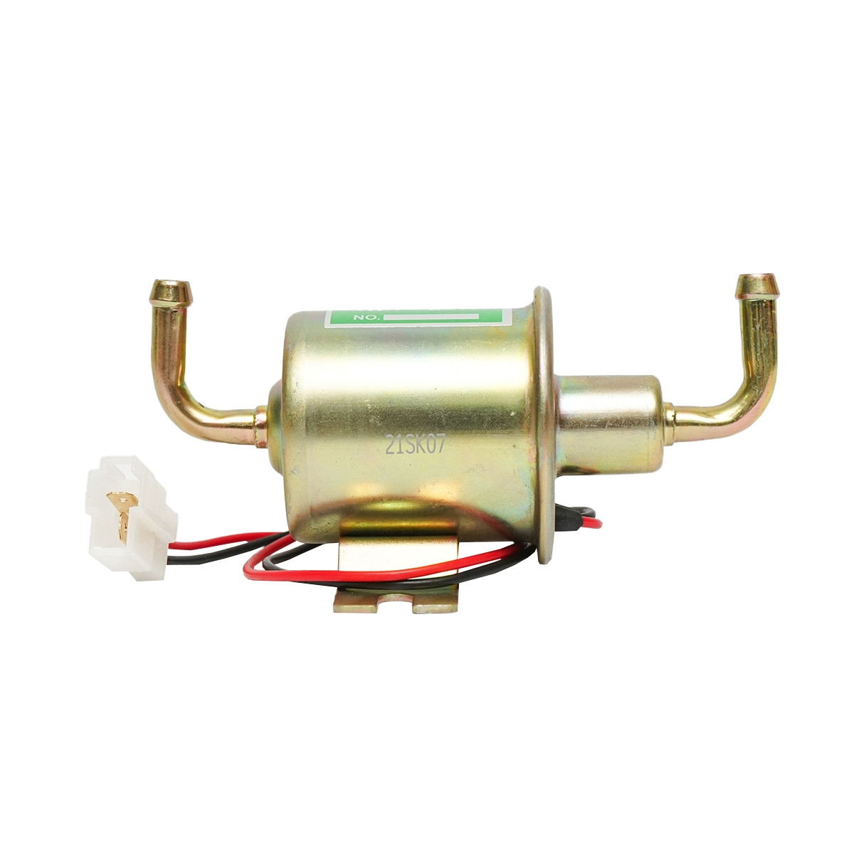 Pompa alimentare electrica universala 12V cot 90 grade, L=130mm, fi 8mm pentru motorina/benzina OEM YK-3065, HEP-02A, Cod: DISSR68, Brand: AUTOSPEED