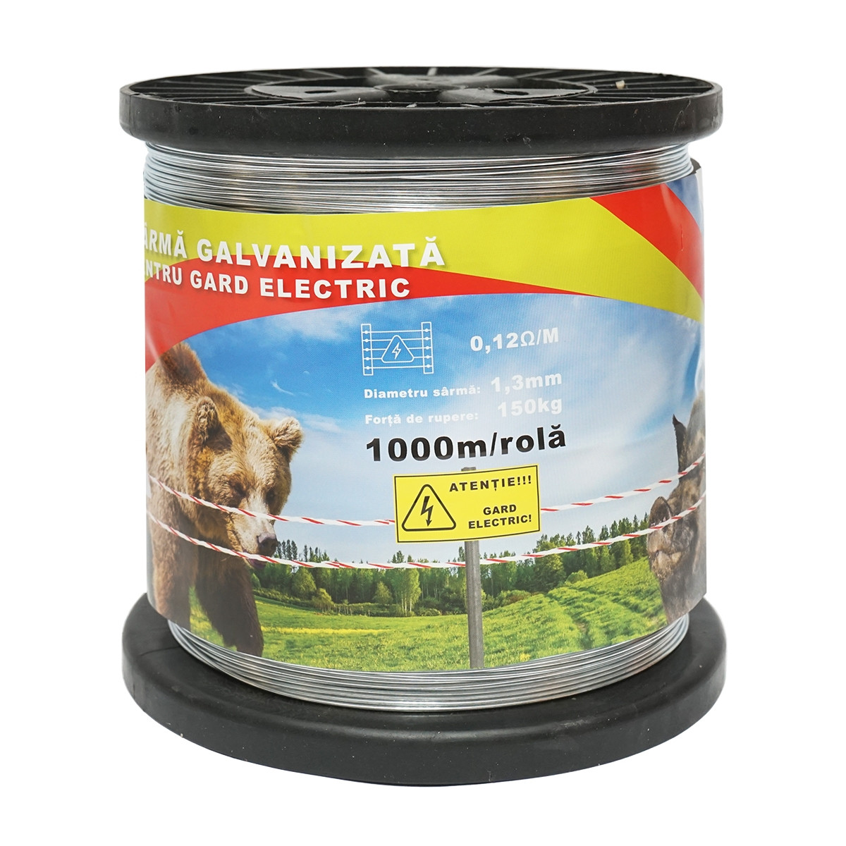 Sarma galvanizata pentru gard electric 1,3mm x 1000m, Cod: BK87609, Brand: BRECKNER GERMANY