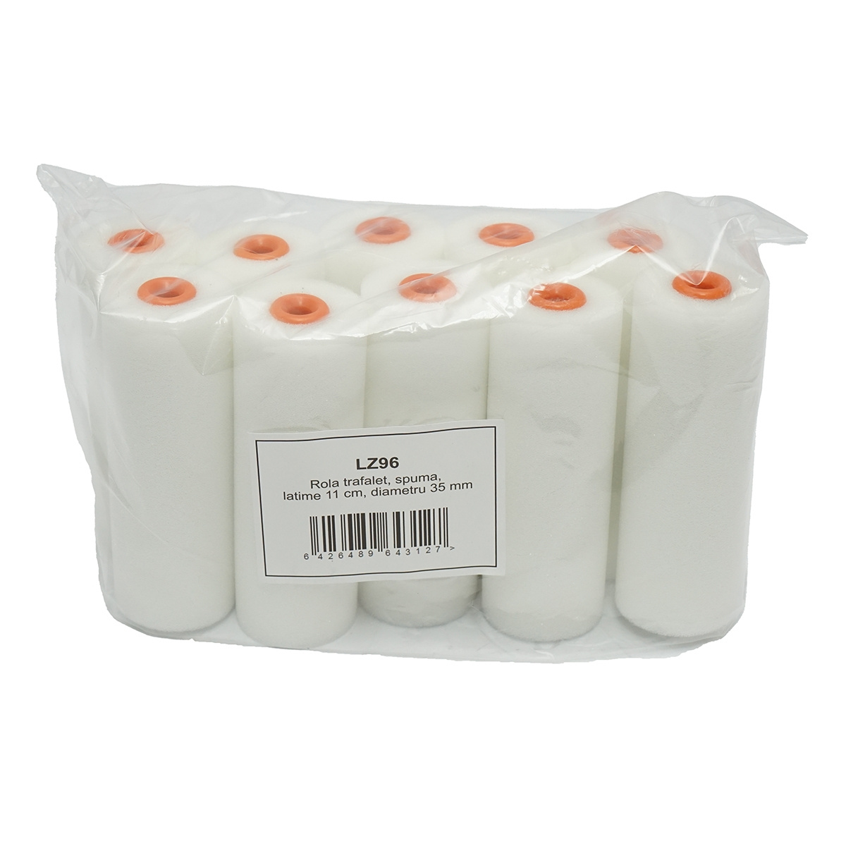 Set 10 role trafalet spuma, lungime 10cm, diametru 35mm, Cod: DISLZ96, - 1 | YEO