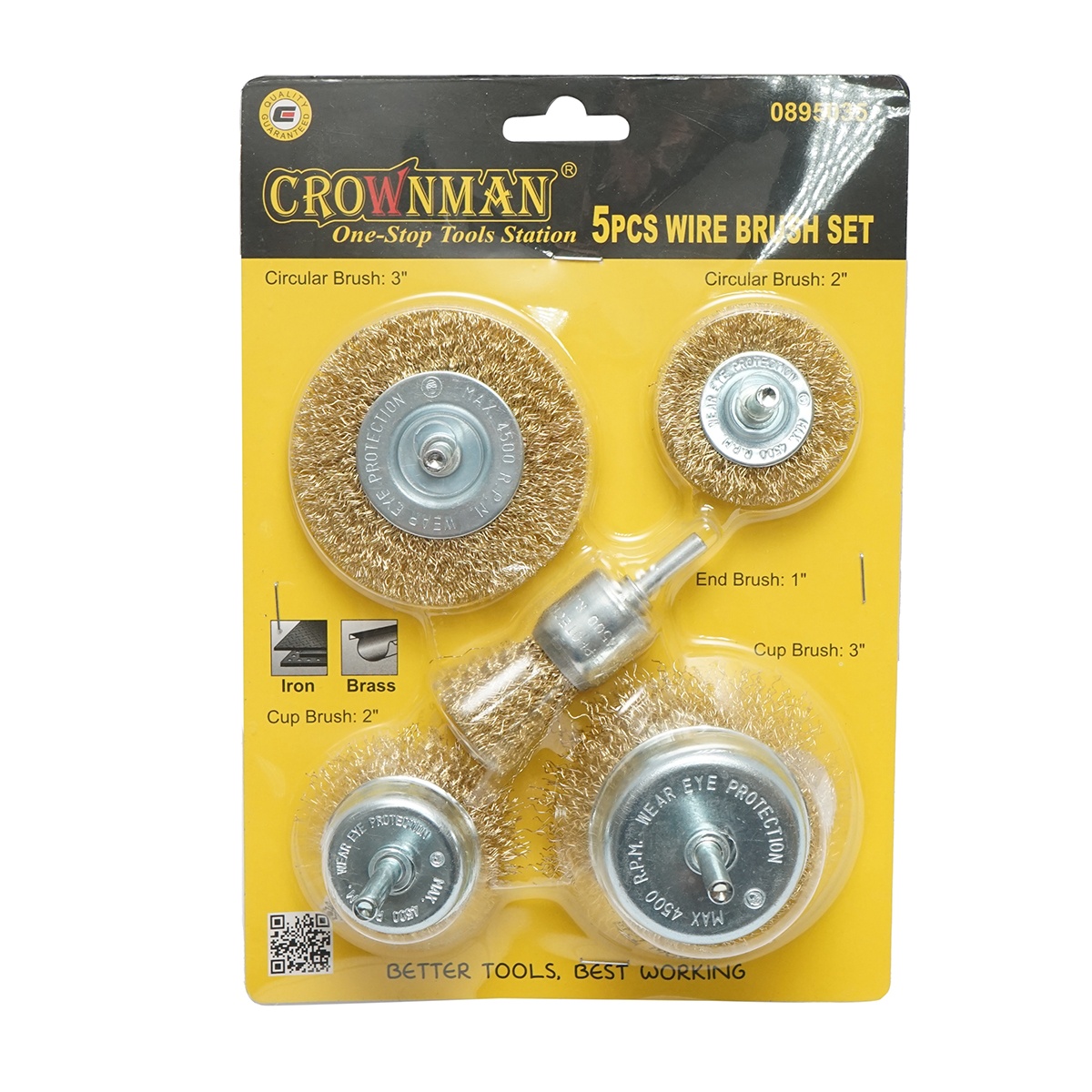 Set 5 perii sarma circulare 50-75mm, cupa 50-75mm, pensula 25mm pentru bormasina , Cod: DISPN89, Marca: CROWNMAN - 3 | YEO