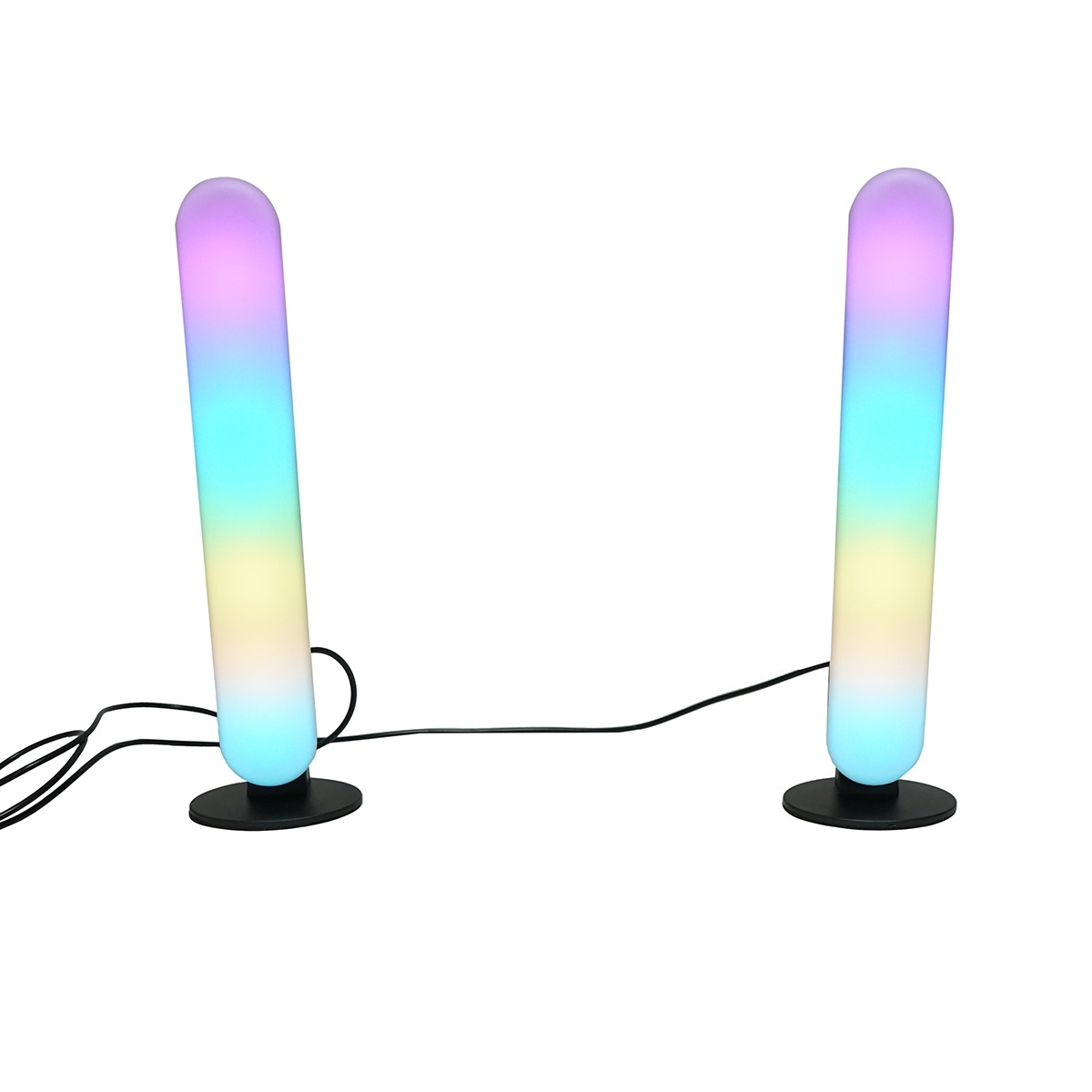 Set lampi decorative LED RGB 5W dimabile, control vocal, mod muzica, dinamic, static cu telecomanda, bluetooth, aplicatie Raingel, Cod: BK79817