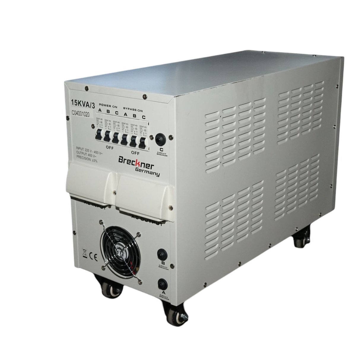 Stabilizator automat de tensiune 15KVA, 12KW trifazat cu servomotor, Cod: BK69934, Brand: BRECKNER GERMANY - 2 | YEO