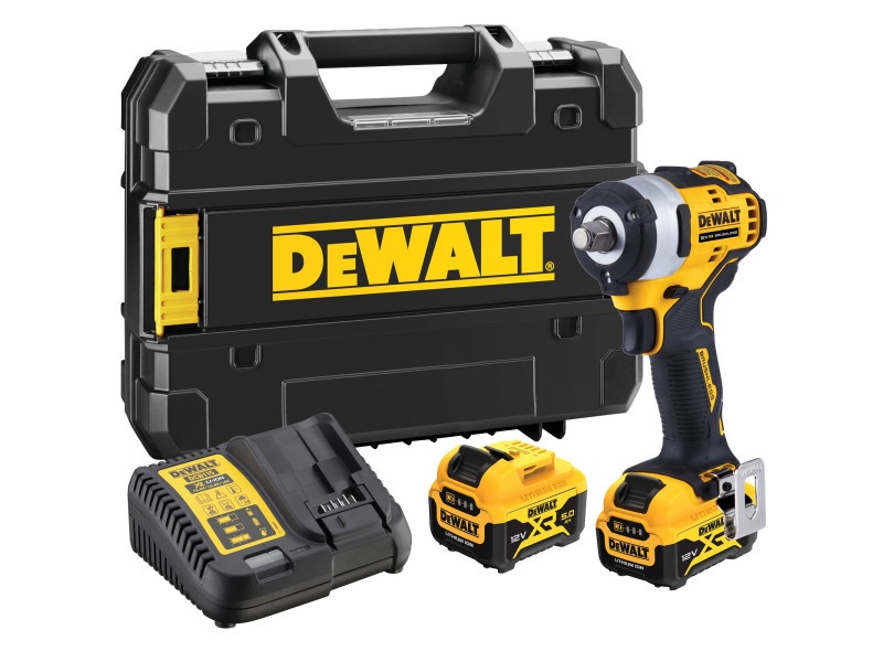 Șurubelniță cu impact DEWALT fără fir 12 V fără perie de carbon 1/2" 340 Nm (2 baterii de 5,0 Ah + încărcător) - 2 | YEO