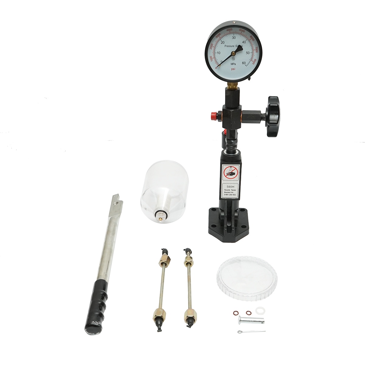 Tester injectoare diesel 600 bar, adaptor M12, M14 cu rezervor 1L , Cod: BK79273, Marca: BRECKNER GERMANY - 1 | YEO