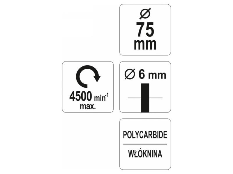 YATO 75 mm diamant conic perie de unghii - 3 | YEO