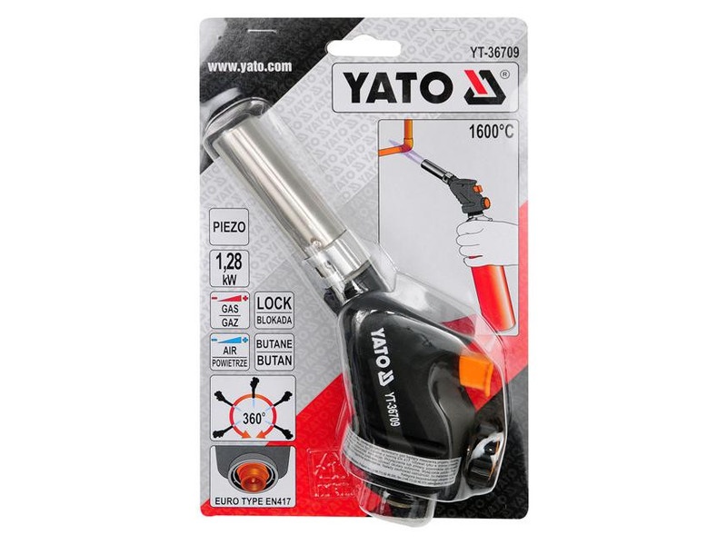 YATO Arzător cu gaz piezo 1,28kW 1600°C - 1 | YEO