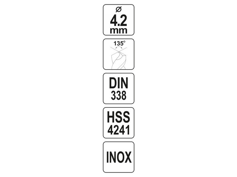 YATO Auger 4,2 x 75/45 mm inox HSS Premium - 3 | YEO