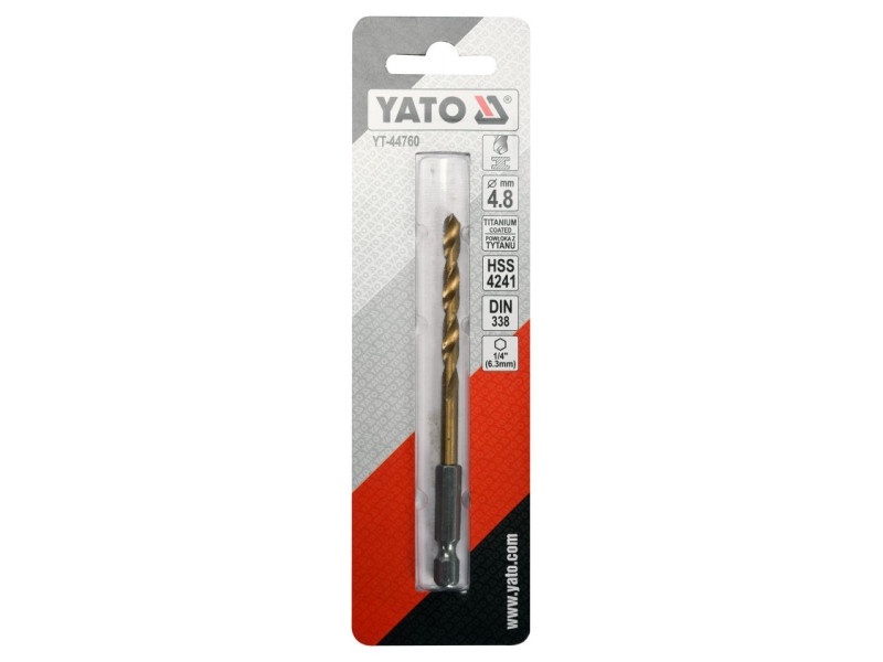 YATO Auger 4,8 x 106/52 mm Suport de bit HSS-TiN - 1 | YEO