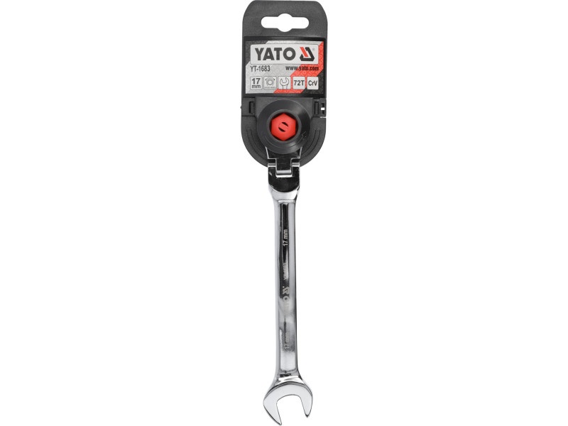 YATO Cheie cu clichet cu stea 17 mm / 230 mm 72T CrV - 4 | YEO