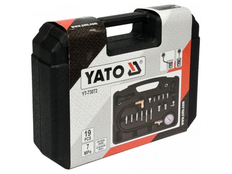 YATO Compression Gauge Set 19 piese pentru motoare diesel 70 Bar - 3 | YEO