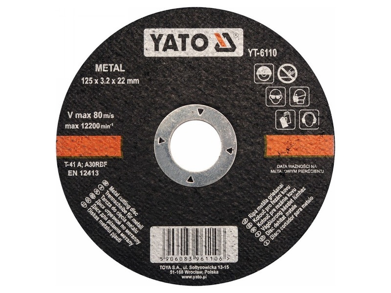 YATO Disc de tăiat pentru metal 125 x 3,2 x 22 mm