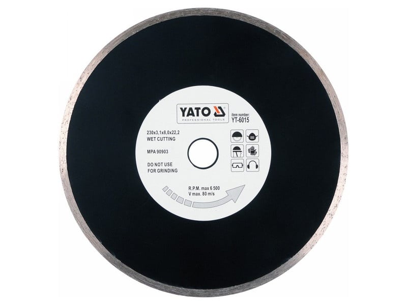 YATO Disc de tăiere diamantat 230 x 2,7 x 5,3 x 22,2 mm continuu