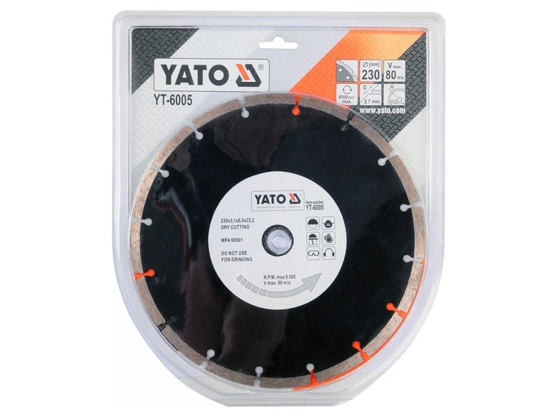 YATO Disc de tăiere diamantat 230 x 2,7 x 8,0 x 22,2 mm segmentat - 1 | YEO