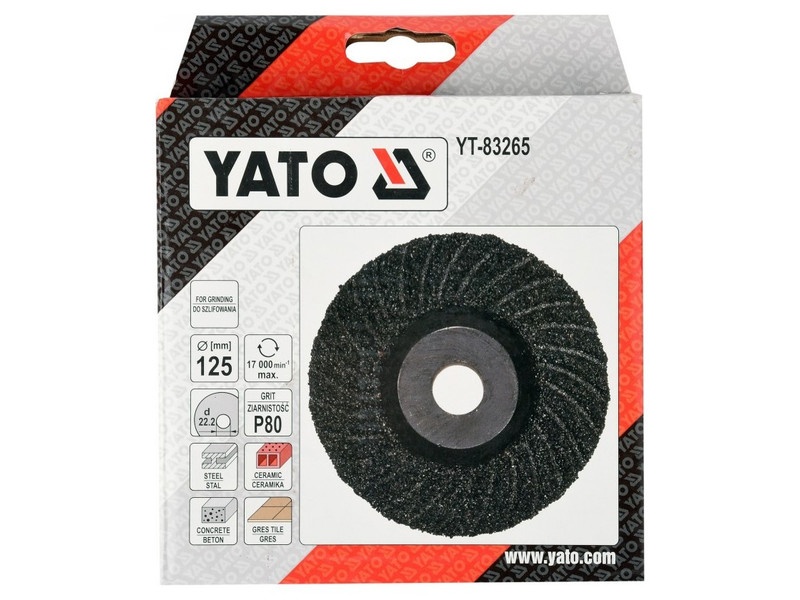 YATO Disc universal de șlefuit 125 x 22,2 mm / P80 - 1 | YEO