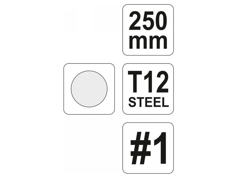 YATO Filă rotundă 250 mm / #1 grosieră