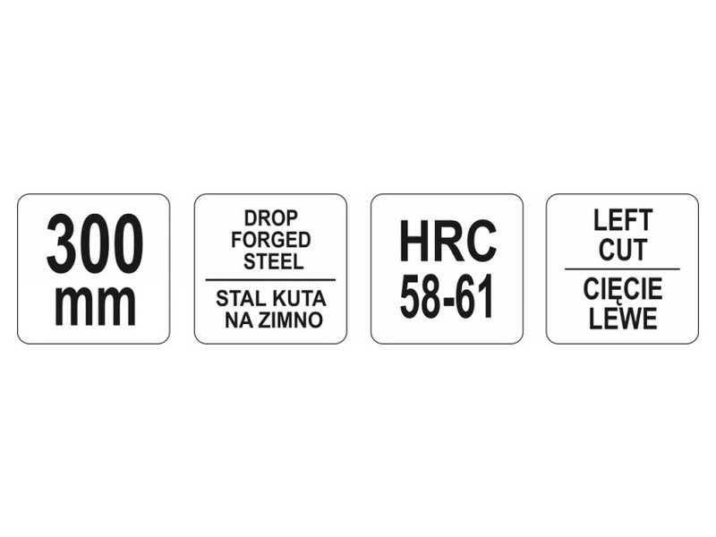 YATO Foarfece de tăiat plăci 300 mm dreapta CrMo - 2 | YEO
